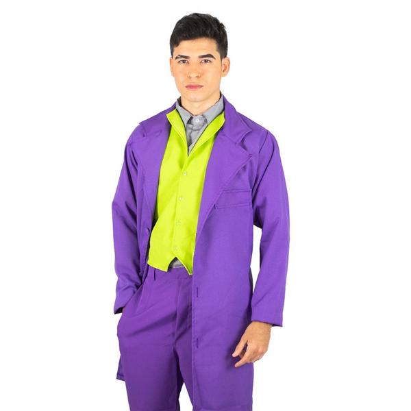 Imagem de Fantasia de Palhaço Joker Psicopata Roxo Esquadrão Heath Festa Halloween Carnaval