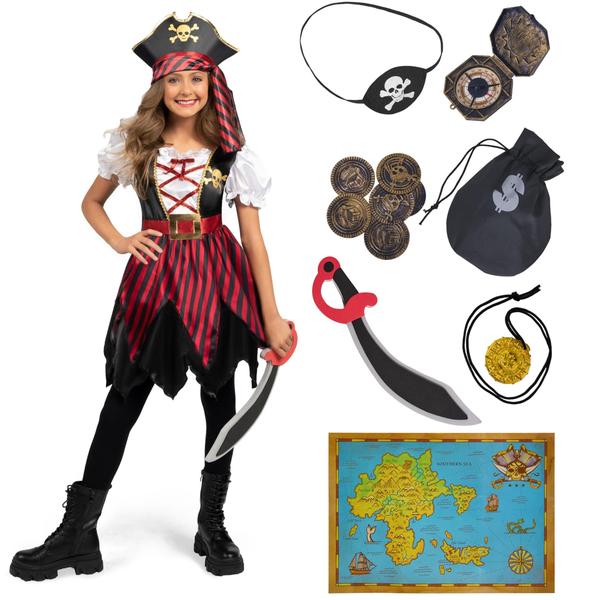 Imagem de Fantasia de pirata Spooktacular Creations Buccaneer Princess Girl