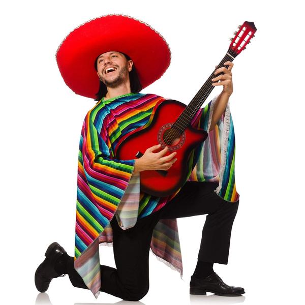 Imagem de Fantasia de poncho Skeleteen Mexican Serape - Ponchos Mexican Fiesta Cinco De Mayo para adultos e crianças