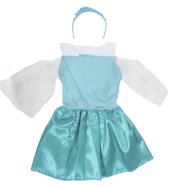 Imagem de Fantasia de Princesa Azul Menina Roupa Infantil 