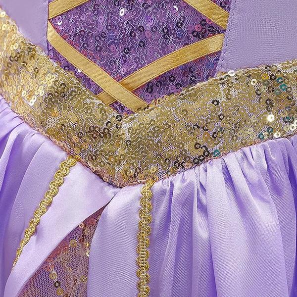 Imagem de Fantasia De Princesa Rapunzel Para Meninas, Vestido Emaranhado Para Festa De Halloween, Aniversário,