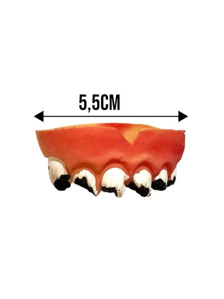 Imagem de Fantasia dente podre sujo preto dentadura com cáries 1un