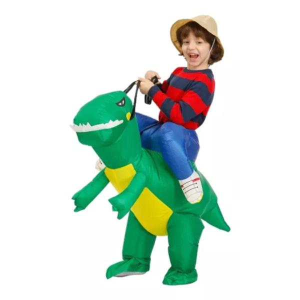 Imagem de Fantasia Dinossauro Inflável Infantil Inflador Ar Cosplay