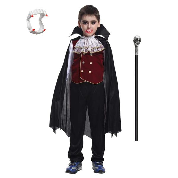 Imagem de Fantasia DNQCOS Boys Kids Vampire Halloween 4-6 anos com Acce