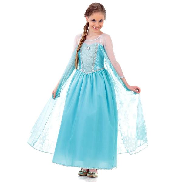 Imagem de Fantasia Elsa Frozen Vestido Infantil Luxo - Disney