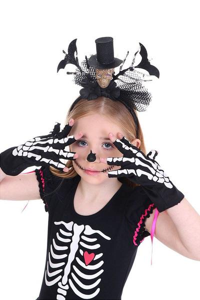 Imagem de Fantasia Esqueleto Menina PRETO - HALLOWEEN - QUIMERA KIDS