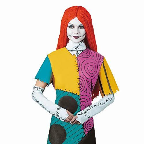 Imagem de Fantasia feminina Disney Disguise the Nightmare Before Christmas Sally Classic tamanho adulto, amarelo/vermelho/preto/verde, Jr 7-9 US