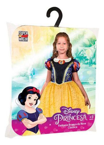 Imagem de Fantasia Festa Luxo Clássica Princesa Branca De Neve Tam M