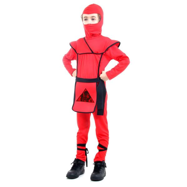 Imagem de Fantasia Guerreiro Ninja Vermelho Infantil