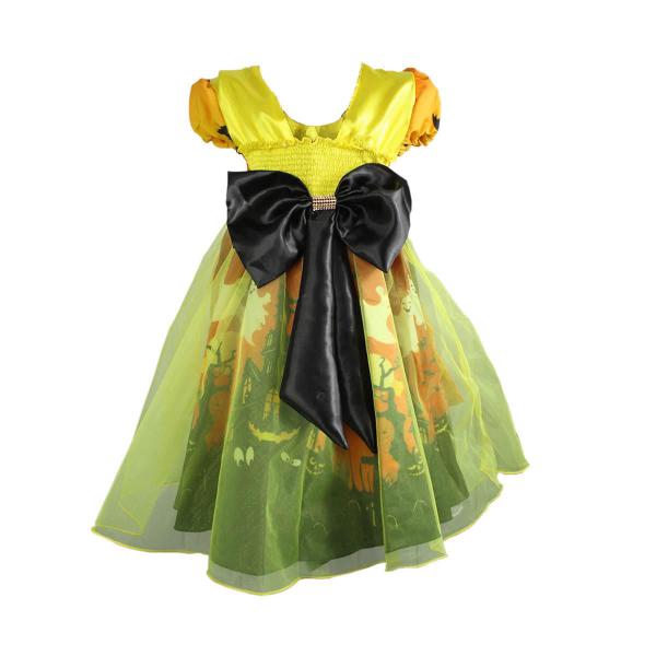 Imagem de Fantasia Halloween Bebê Menina Vestido Bruxa Com Bolsa e Tiara