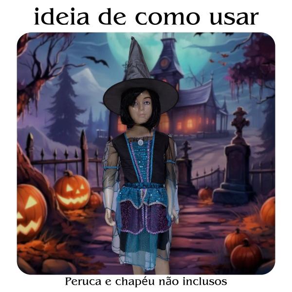 Imagem de Fantasia Halloween Infantil Bruxinha Melissandre Vestido