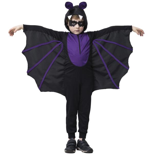 Imagem de Fantasia Halloween Morcego infantil Menino Morceguinho Asas