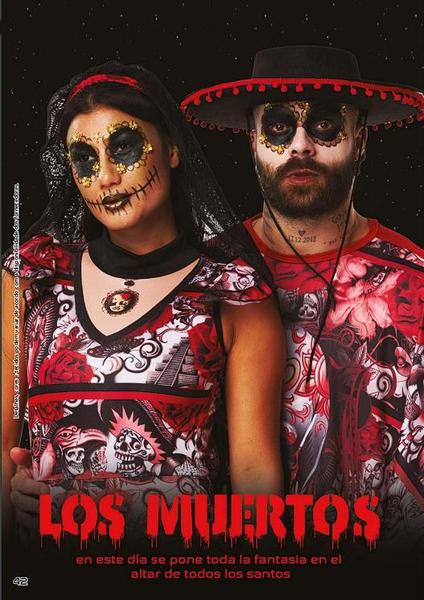 Imagem de Fantasia Halloween Rainha dos Mortos Esqueleta Mexicana Luxo