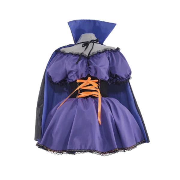 Imagem de Fantasia Halloween Vampira Infantil Dark de Luxo Com Capa