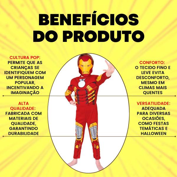 Imagem de Fantasia Homem de Ferro Infantil Vingadores Deluxe