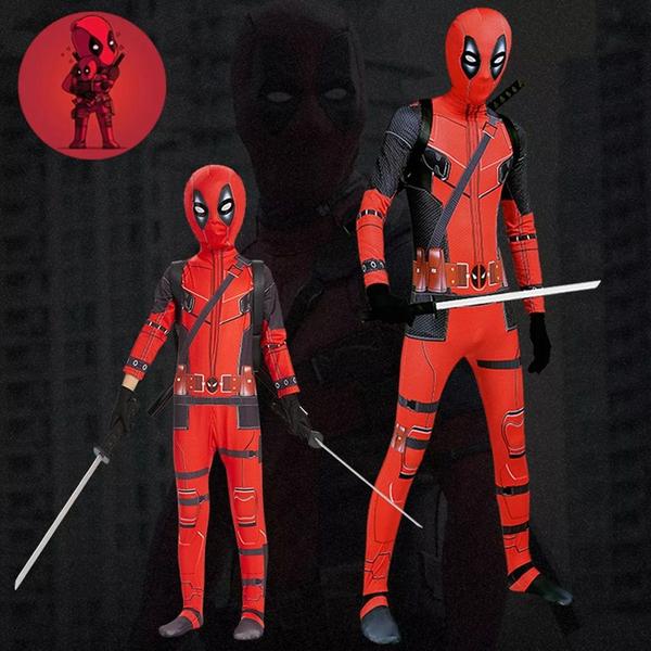 Imagem de Fantasia Infantil Cosplay Dead Pool 120cm Veste 6 a 7 anos