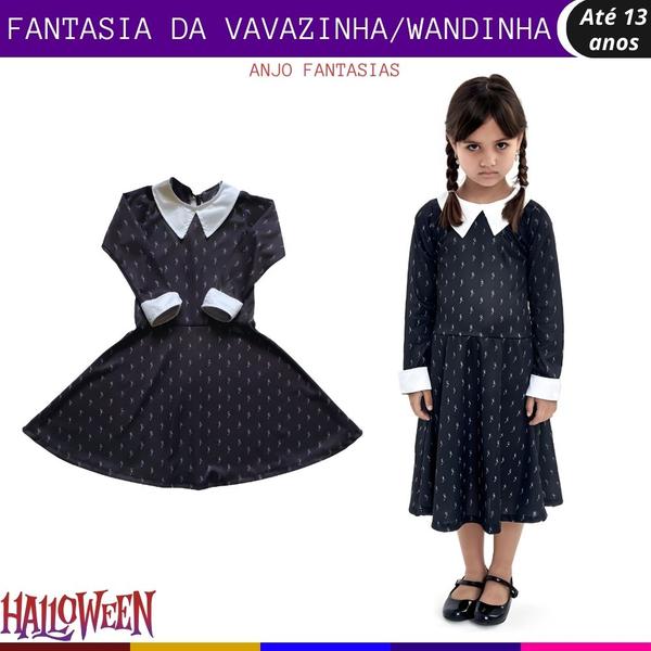 Imagem de Fantasia Infantil da Vavazinha/Vandinha p/ Festas/Halloween