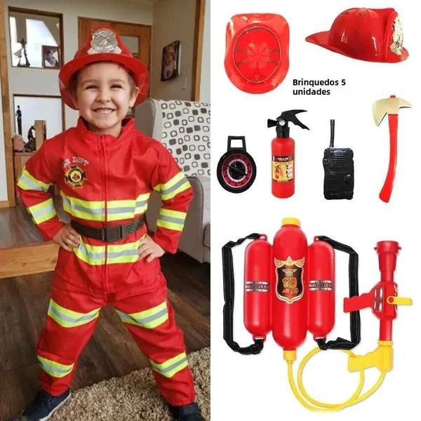 Imagem de Fantasia Infantil de Bombeiro Sam para Halloween - Uniforme para Meninos e Meninas