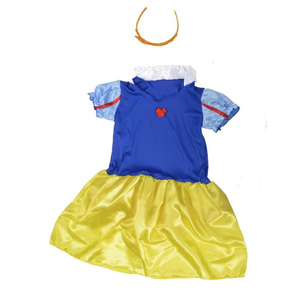 Fantasia Infantil Feminina de Carnaval Princesa Branca - Masters Toys Imagem de Fantasia Infantil Feminina de Carnaval Princesa Branca