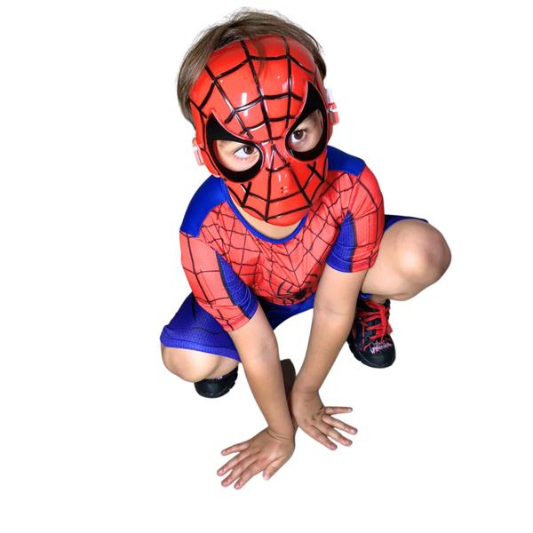 Imagem de Fantasia Infantil Homem Aranha Curto C Máscara Plástico