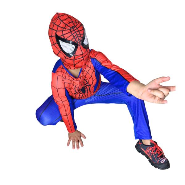 Imagem de Fantasia Infantil Homem Aranha Longa  C Mascara