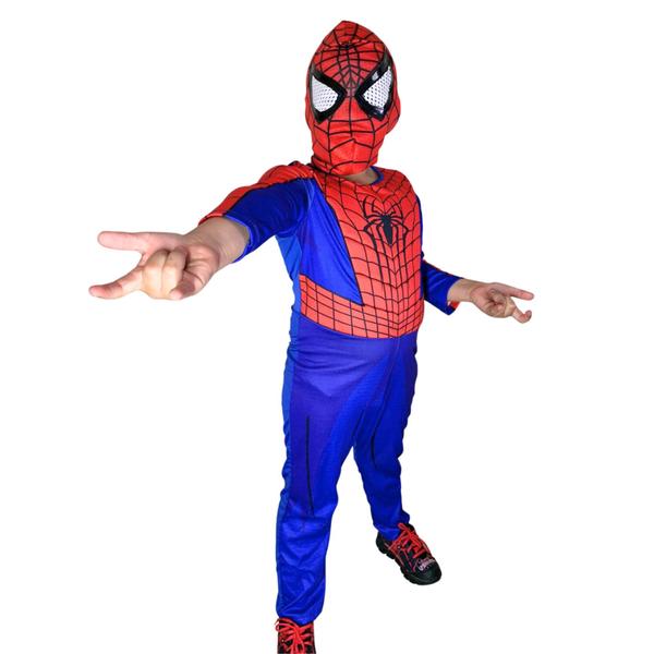 Imagem de Fantasia Infantil Homem Aranha Longa  C Mascara