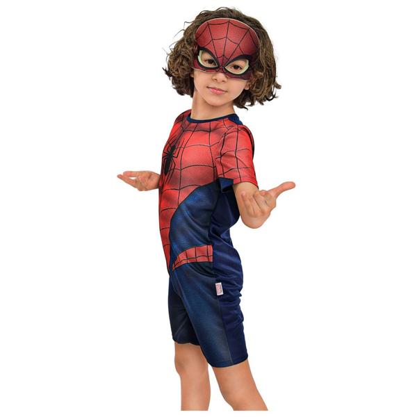 Imagem de Fantasia Infantil Homem Aranha Pop Curta com Máscara