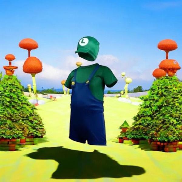 Imagem de Fantasia Infantil Luigi Com Gorro Máscara 3D