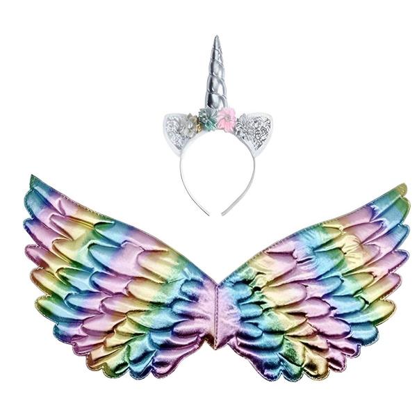 Imagem de Fantasia Infantil Menina Princesa Kit 4pçs Borboleta Fadinha Carnaval Vestido Varinha Feminina Férias