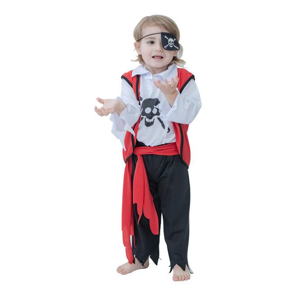 Imagem de Fantasia Infantil Menino Pirata Tapa Olho Temático Vermelho