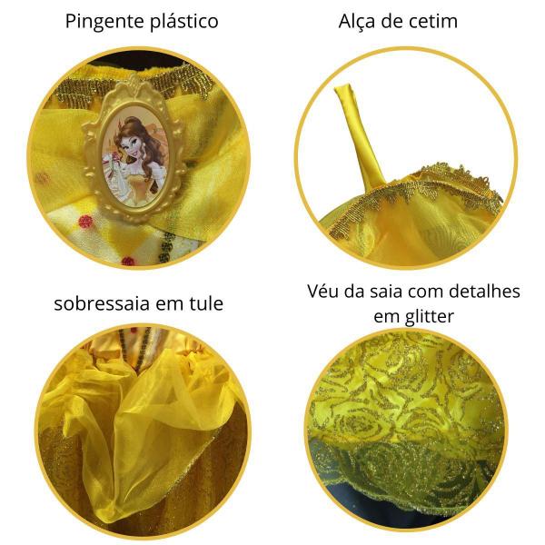 Imagem de Fantasia Infantil pra Menina Vestido Bela e a Fera de Luxo Clássica