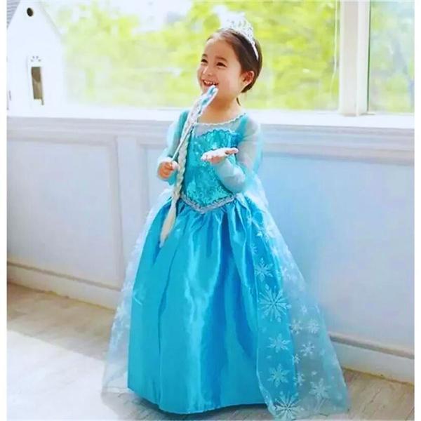 Imagem de Fantasia Infantil Princesa Frozen Elsa Carnaval Halloween Capa Blue Brilho C/Capa