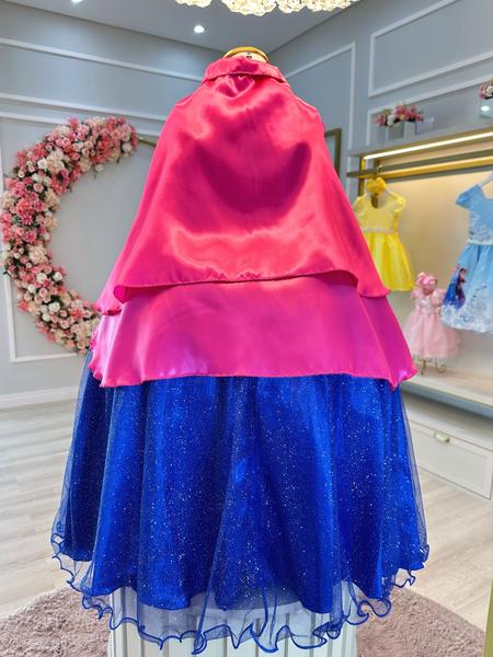 Imagem de Fantasia Infantil Princesas Anna Frozen C/ Capa Luxo Festas