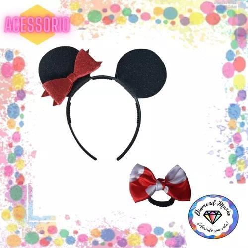 Fantasia Infantil Ratinha Minnie + Tiara Orelha + Lacinho - Brink Model Imagem de Fantasia Infantil Ratinha Minnie + Tiara Orelha + Lacinho