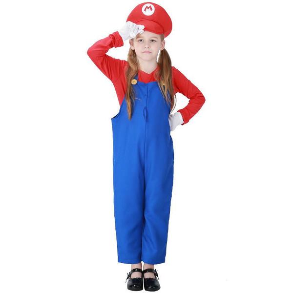 Imagem de Fantasia Infantil Roupa Super Mario Bros Meninos Macacão