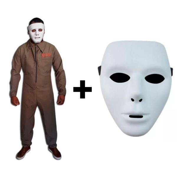 Imagem de Fantasia Kit Michael Myers Completa Traje  Macacão com Mascara  Adulto Halloween Cosplay Filme de Terror Uniforme