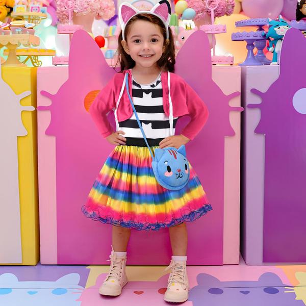 Imagem de Fantasia Latocos Girls Cat Dollhouse com vestido de tutu arco-íris