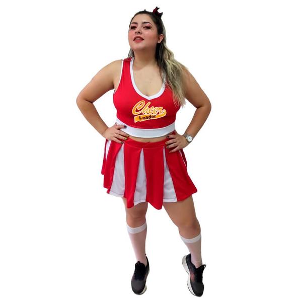 Imagem de Fantasia Líder De Torcida Cheerleader Feminino Adulto