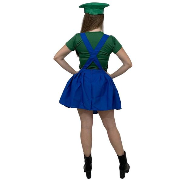 Imagem de Fantasia Luigi Bros Feminina Adulta Cosplay