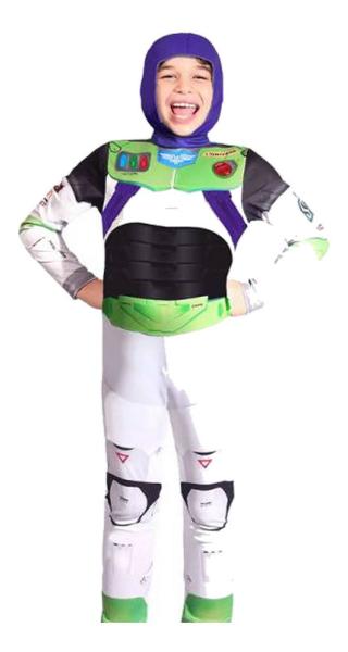 Imagem de Fantasia Luxo Macacão Capuz Lightyear Disney Pixar Tam M