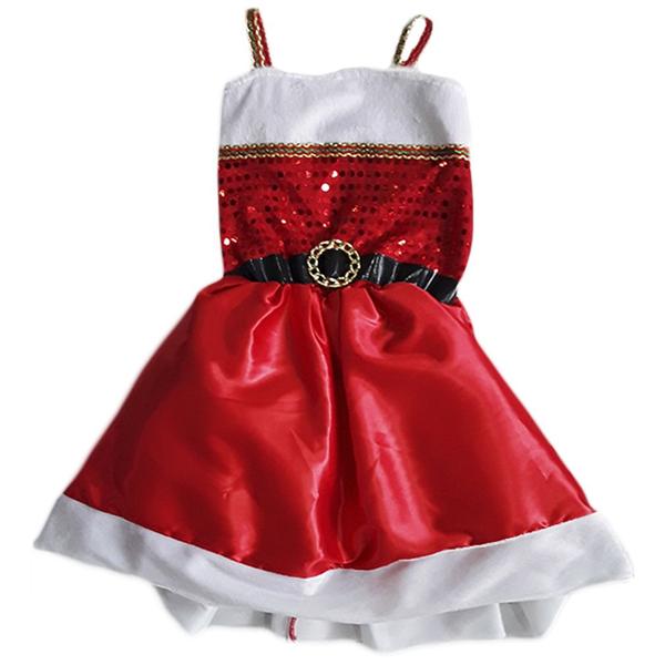 Imagem de Fantasia Mamãe Noel Infantil Vestido com Gorro