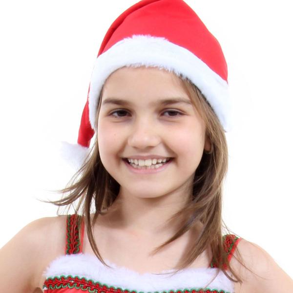 Imagem de Fantasia Mamãe Noel Vestido Infantil com Gorro - Natal