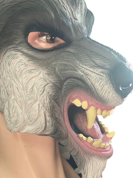 Imagem de Fantasia Máscara Lobo Mau Feroz com dentes com elástico