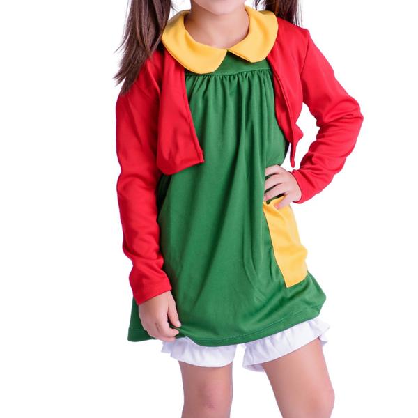 Imagem de Fantasia menina de vestido bolero e shorts muvilê