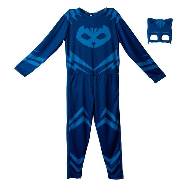 Imagem de Fantasia Menino Gato Infantil Pj Masks Longa com Máscara