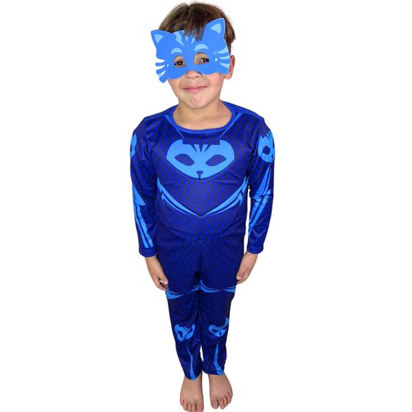 Imagem de Fantasia Menino Gato Pj Masks C/ Enchimento E Máscara E.v.a