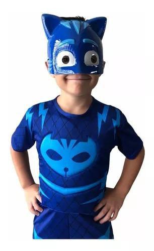 Imagem de Fantasia Menino Gato Pj Masks Mascara De Plastico Enchimento