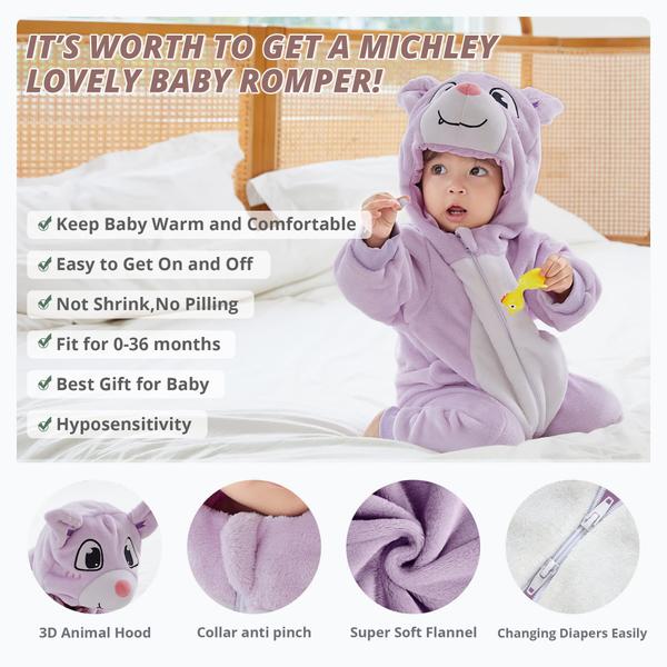 Imagem de Fantasia MICHLEY Baby Animal Romper, morcego de Halloween de 6 a 12 meses