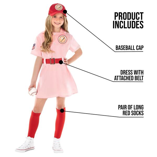 Imagem de Fantasia Morph Kids Baseball Girls Peach Pink 10-12 anos