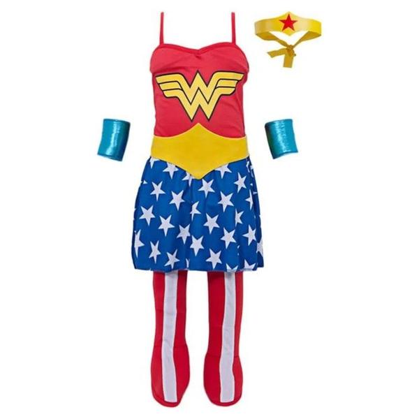 Fantasia Mulher Maravilha Infantil Standard com Acessórios - Sulamericana Fantasias Imagem de Fantasia Mulher Maravilha Infantil Standard com Acessórios